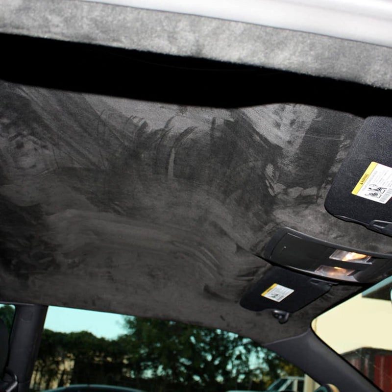 4Bang Suede Headliner Fabric Without Foam Backing,Double-Sided Faxu Suede Headliner for Car,Truck,SUV,RV,Auto Interi,Headliner Material-Black (Black, 36inchx65inch) - Image 4
